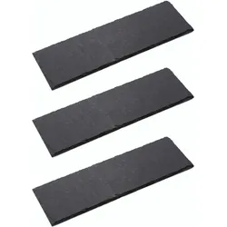 3x Schieferplatten I rechteckig I 30x20x0 ,5 cm I Sushi Platte Steinteller Schieferplatten Set Schiefer Servierplatten deko Buffet Platten