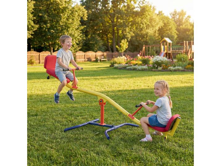 AIYAPLAY Balançoire Rotative Enfant 360° Sièges Rembourrés