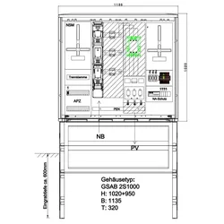 GSAB Elektrotechnik Meß-Wandlerschrank 43.W250.AR01