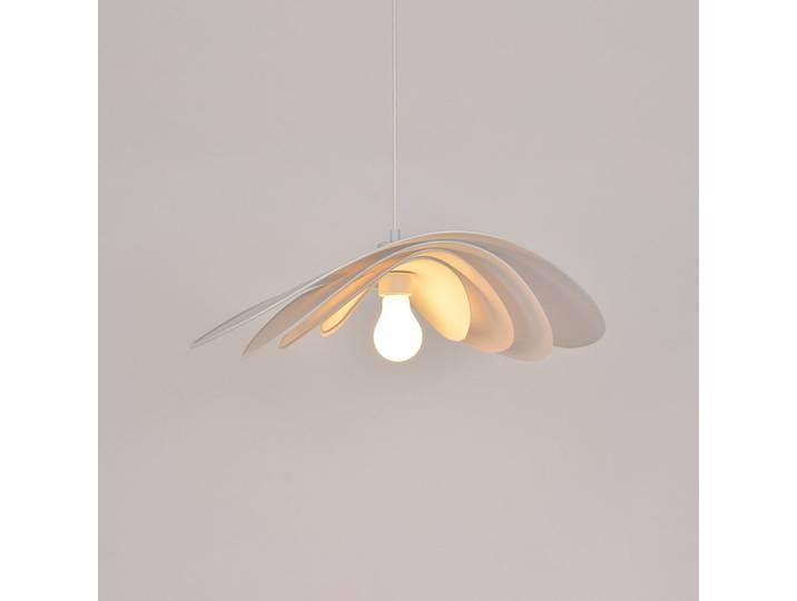 Selenitis Hängeleuchte, Ø 56 cm - MARKET SET - Schlafzimmer - Design - Papier / Karton - Einflammig