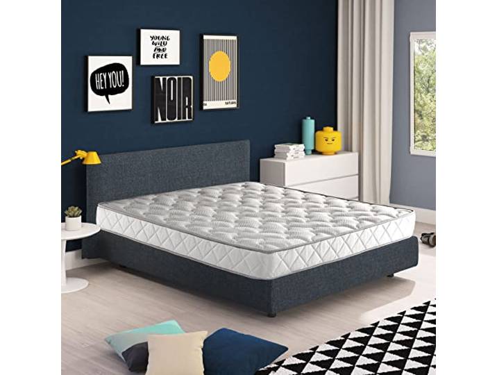 Geemma s.r.l Matratze oder Matratze für Orthopädisches Bett H12 cm mit Aloe Vera Bezug antibakteriell und antiallergisch. Semi-matratze, elastisch und unzerstörbar. Auch nach Maß 85x195cm