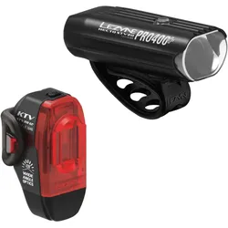Lezyne Beleuchtungsset Hecto Pro STVZO Frontlicht 400 Lumen Rücklicht KTV Drive Schwarz