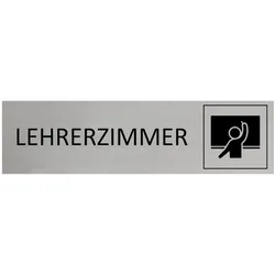 CombiCraft Aluminium Türschild Lehrerzimmer 165x45mm mit 3M-Tape