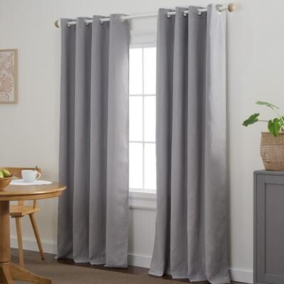 TOWN & COUNTRY BASICS SELENA Solid Linen Texture Indoor Curtains 2-Pack