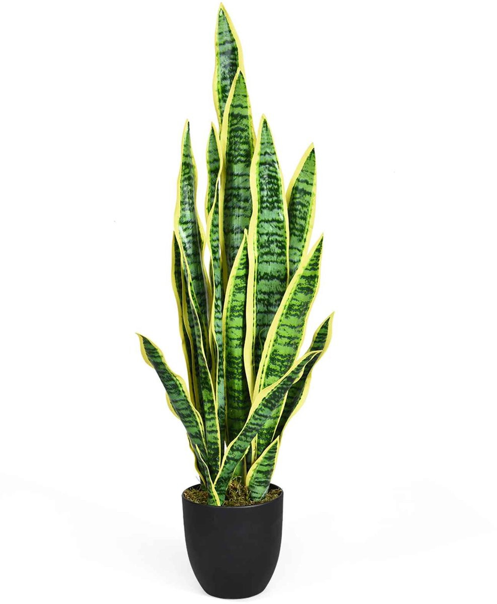 CORE Kunstplant Sansevieria met stabiele pot, Groen, Hoogte: 90 cm