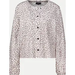 Strickjacke mit Leo-Print Mehrfarbig 36