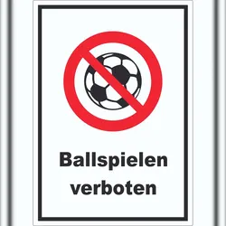 HB-Druck Ballspielen verboten Aufkleber A7 (74x105mm)