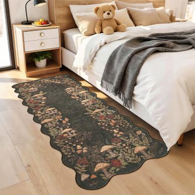 Garvee Mushroom Forest Scalloped Area Rug