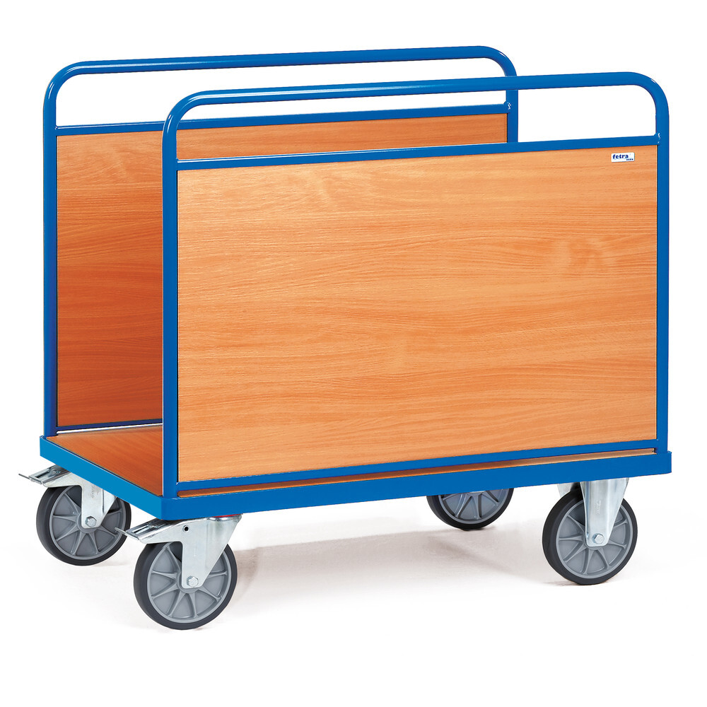 fetra 2542, Sperrholz, Stahl, Transportwagen, Blau, 600 kg, 4 Rad/Räder, 20 cm