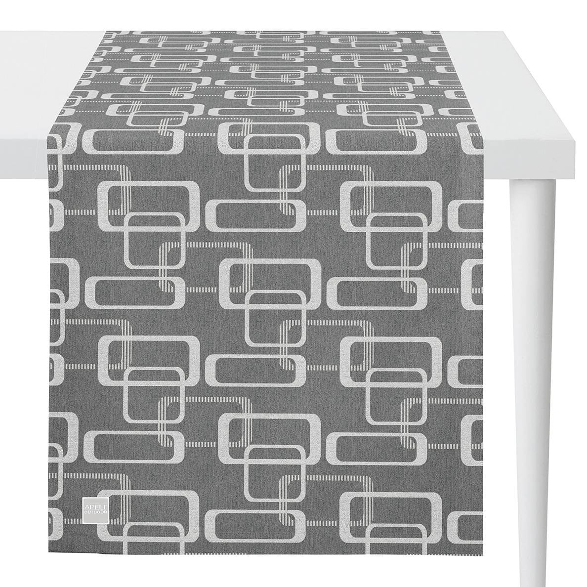 home24 Tafelloper 3966 Grijs Breedte: 46 cm, Lengte: 135 cm