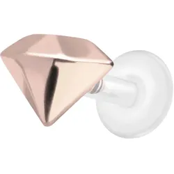 PTFE Labret mit Innengewinde + Titan-Aufsatz DIAMANT
