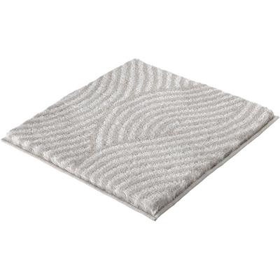 Badematte KLEINE WOLKE "Calma, Badvorleger, Badezimmer Teppich", grau (nebel), H:30mm, Polyacryl, Badematten, Badematte, Badteppich, Wellen Design