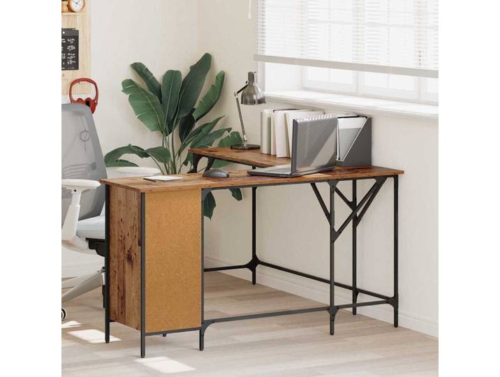 vidaXL Schreibtisch Altholz Holzwerkstoff 141 x 141 x 75 cm