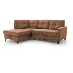 sit & more Ecksofa Valona Stoff Gold Kupfer