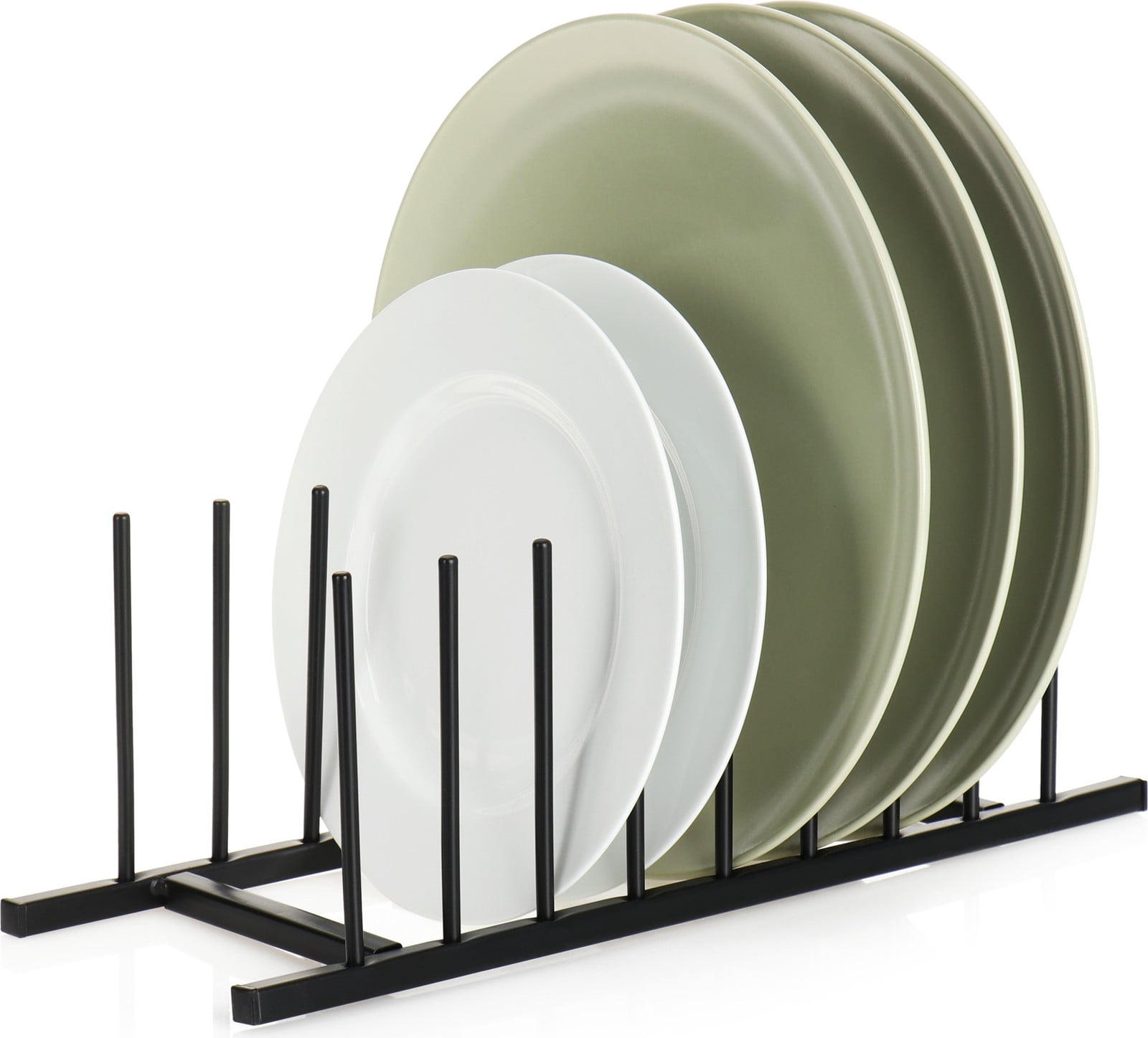 COM-Four Afdrukstandaard voor servies - Metalen bordenrek en keukenorganizer