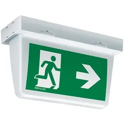 Esylux EN10077012 Notleuchte f. Unterbrechungsfreie Stromversorgung, Rettungswegkennzeichnung, 24 m, LED-Technik, High Cover, Aufputz- und