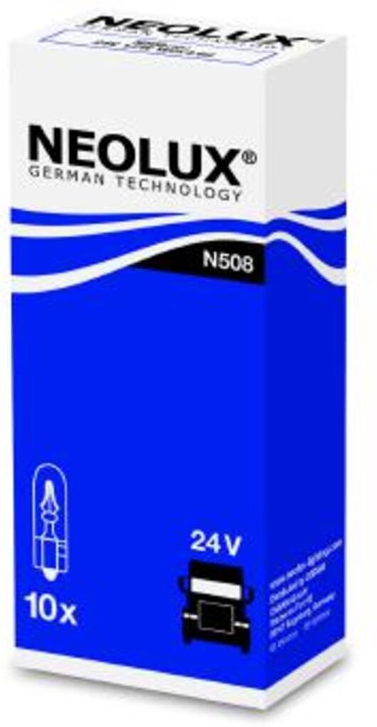 Neolux Lampada a incandescenza W1,2W 1,2W 24V, 10 Pezzo