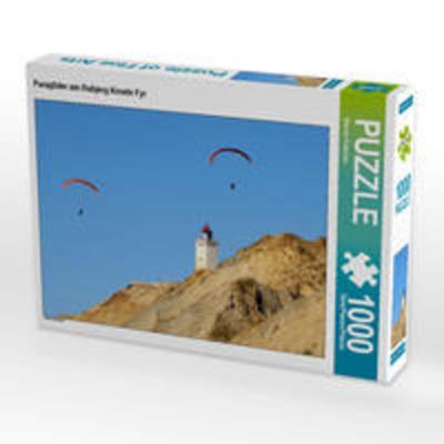 CALVENDO Puzzle Paraglider am Rubjerg Knude Fyr | 1000 Teile Lege-Größe 64x48cm Foto-Puzzle für glückliche Stunden
