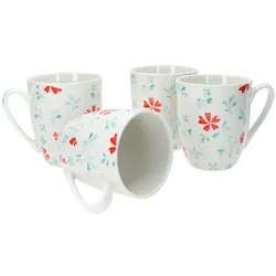 4er Set Kaffeebecher Blume Türkis Julia Ritzenhoff & Breker - 404319