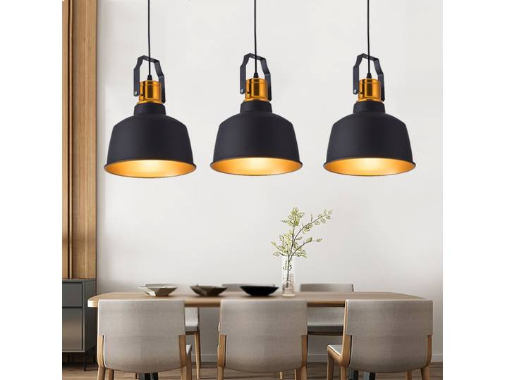 Lustres LED suspendus créatifs en bronze antique noir, style art moderne, pour salon et décoration intérieure