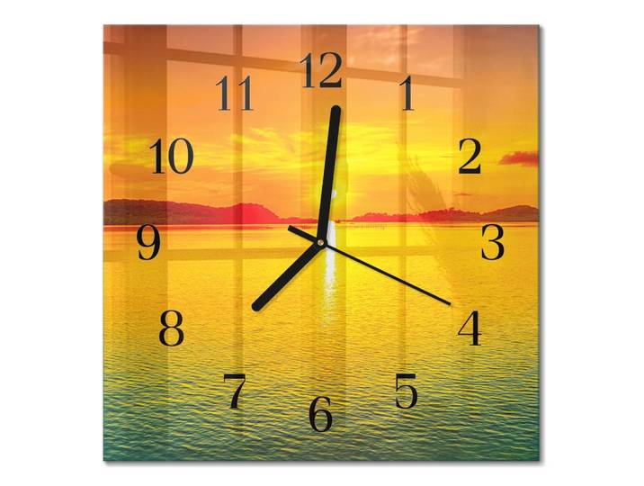 WANDUHR 30x30 cm - Sonnenuntergang