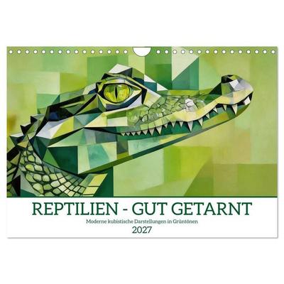 Reptilien - gut getarnt (Wandkalender 2027 DIN A4 quer), CALVENDO Monatskalender