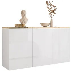 KOMMODE HÄNGENDE AURORA 3D Weiß / Weiß hochglanz