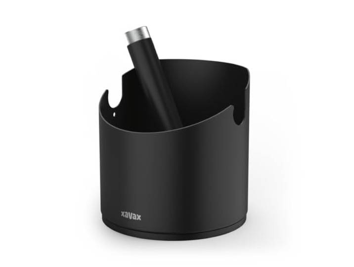 Xavax Abklopfbehälter für Kaffeesatz (Knock Box Barista, Abschlagbehälter rutschfest, Abschlagbox Espresso, Kaffeebehälter Espresso, Ausklopfer geräuscharm für Kaffee, Abschlagkasten für Siebträger)