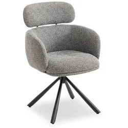 2er-Set [de]sign & more Stuhl Hameln Stoff Grau