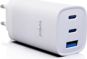 Verico Ladegerät MOJO GaN 65W PD, 3-Port (USB-A & USB-C) WH retail
