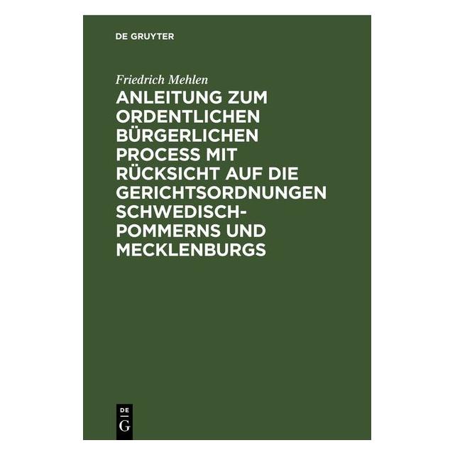 De Gruyter Mehlen:Anleitung zum ordentlichen bürge (67792286)