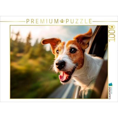 CALVENDO Puzzle Jack Russell Terrier - Reiselust | 1000 Teile Lege-Größe 64 × 48 cm Foto-Puzzle für glückliche Stunden, von , Calvendo Puzzle