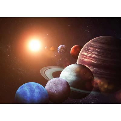 Fototapete PAPERMOON "Planeten", bunt, B:4,5m L:2,8m, Vlies, Tapeten