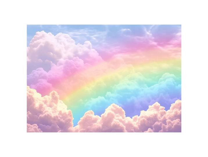FOTOTAPETE Kinderzimmer Mädchen Regenbogen Kindertapete 350x250
