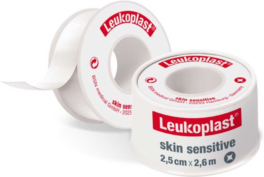 Leukoplast Skin Sensitive 2,5 cmx2,6 m mit Schutzr.