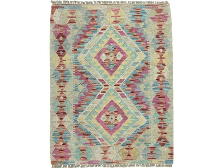 Kelim Afghan Teppich 84x110 Handgewebt Orientteppich Wolle