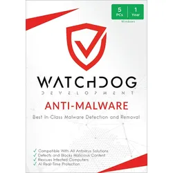 Watchdog Anti-Malware, 5 Geräte - 1 Jahr, ESD, Download