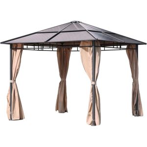 Garden-Pleasure Pavillon NAPA, 504898, beige, 2,9 x 2,9m, wasserabweisend, Stecksystem
