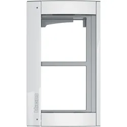 Bticino, Zubehör Gebäudesicherheit, Abdeckrahmen + Modulträger 2 Module, Türstation SFERA Aluminium