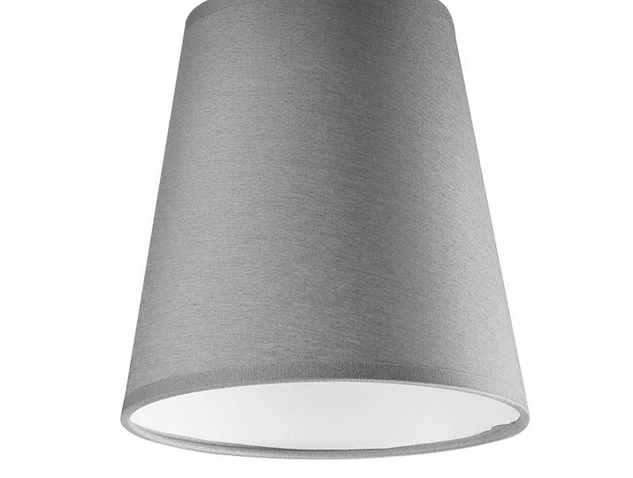 Deckenleuchte Risco Lamkur, dimmbar, alu / grau / zink, für Wohn- / Esszimmer, Textil / Stoff / Seide