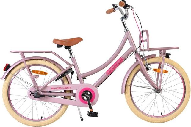 Volare Excellent Kinderfahrrad - Mädchen - 20 Zoll - Mattrosa - 3 Gänge