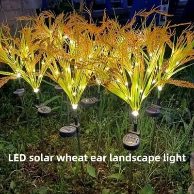 Uplifted Finds Vibrant Autumn Wheat Solar Pathway Lights Vibrant Autumn Wheat Solar Pathway Lights