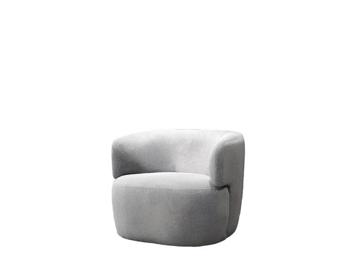 Xlmoebel Sessel Grauer Luxus-Designsessel mit hochwertigem Polstertextil (1-St., Sessel), Hergestellt in Europa