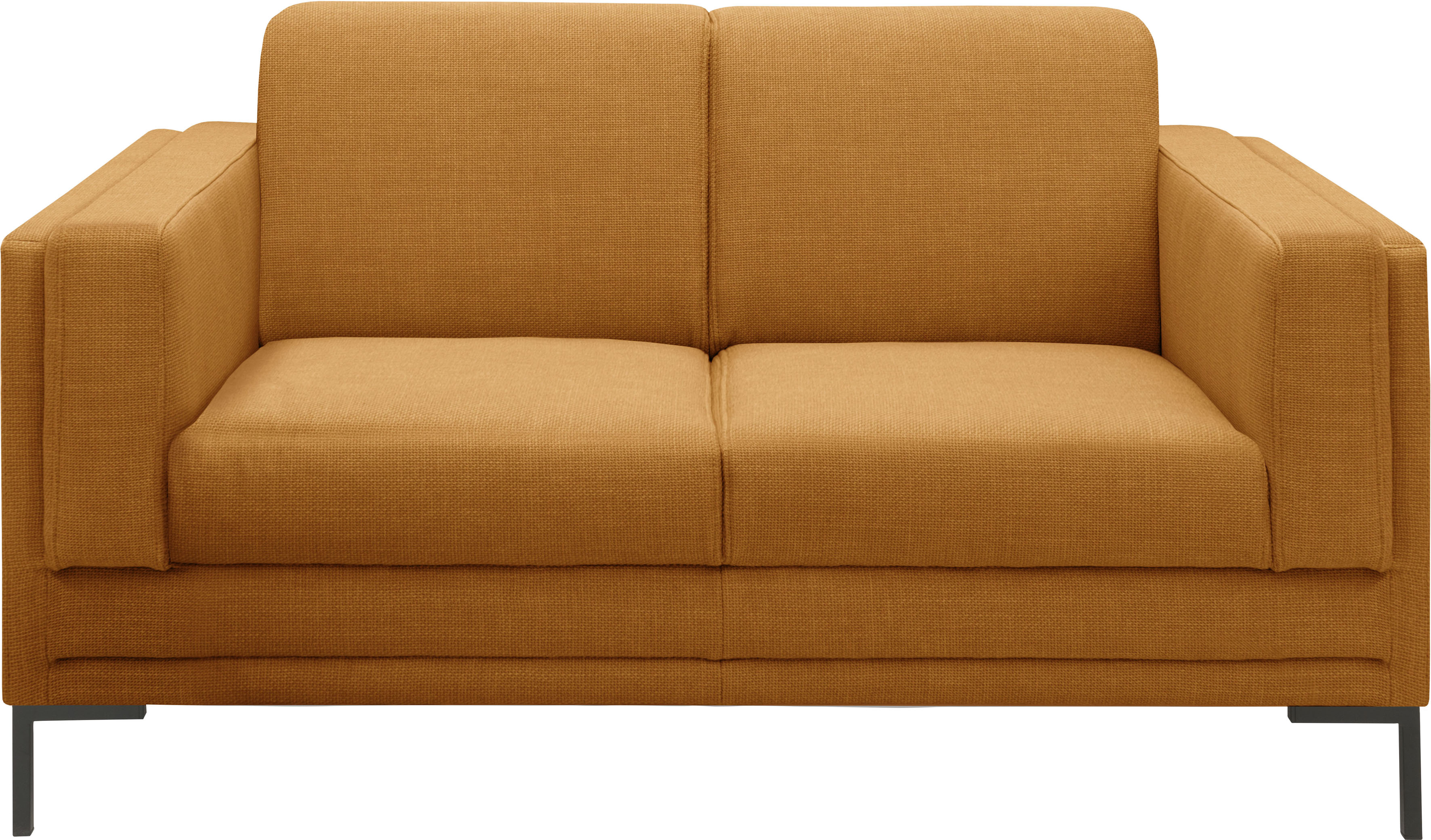 2-Sitzer "LOOKS VII", gelb (curcuma), B:155cm H:82cm T:90cm, 100% Polyester, LOOKS BY WOLFGANG JOOP, Sofas, 2-Sitzer, klare Linien, edles Design