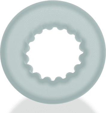 Oxballs Axis - Inner Ribbed Griphold Cockring - Clear Ice