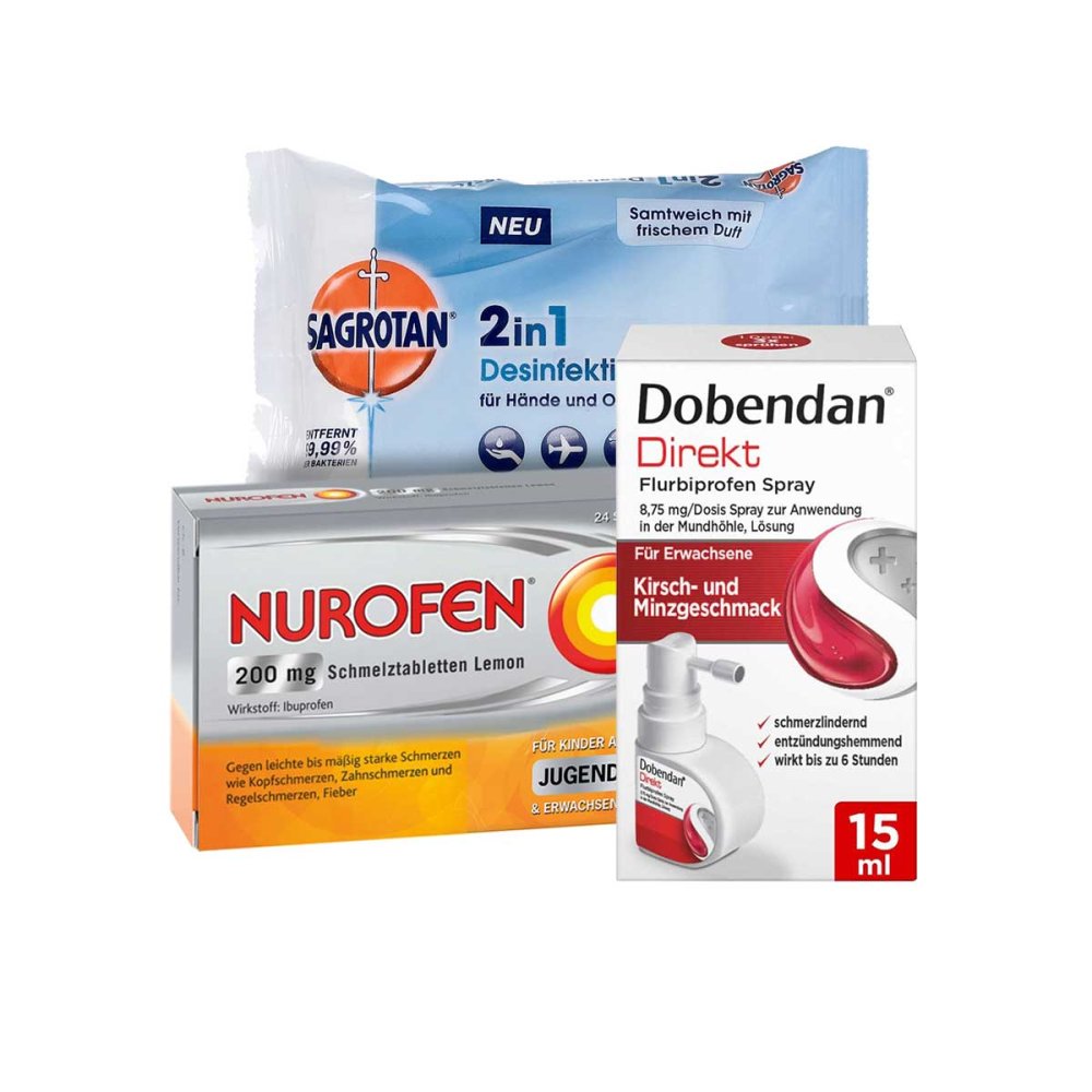 Reckitt Benckiser Deutschland GmbH Erkältungsset Dobendan, Nurofen, Sagrotan 08100123