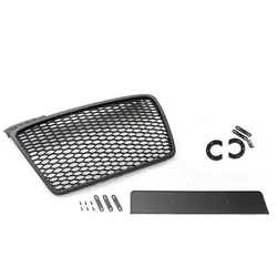 Frontgrill Sport schwarz mit Kennzeichenhalter passend für Audi A4, B7