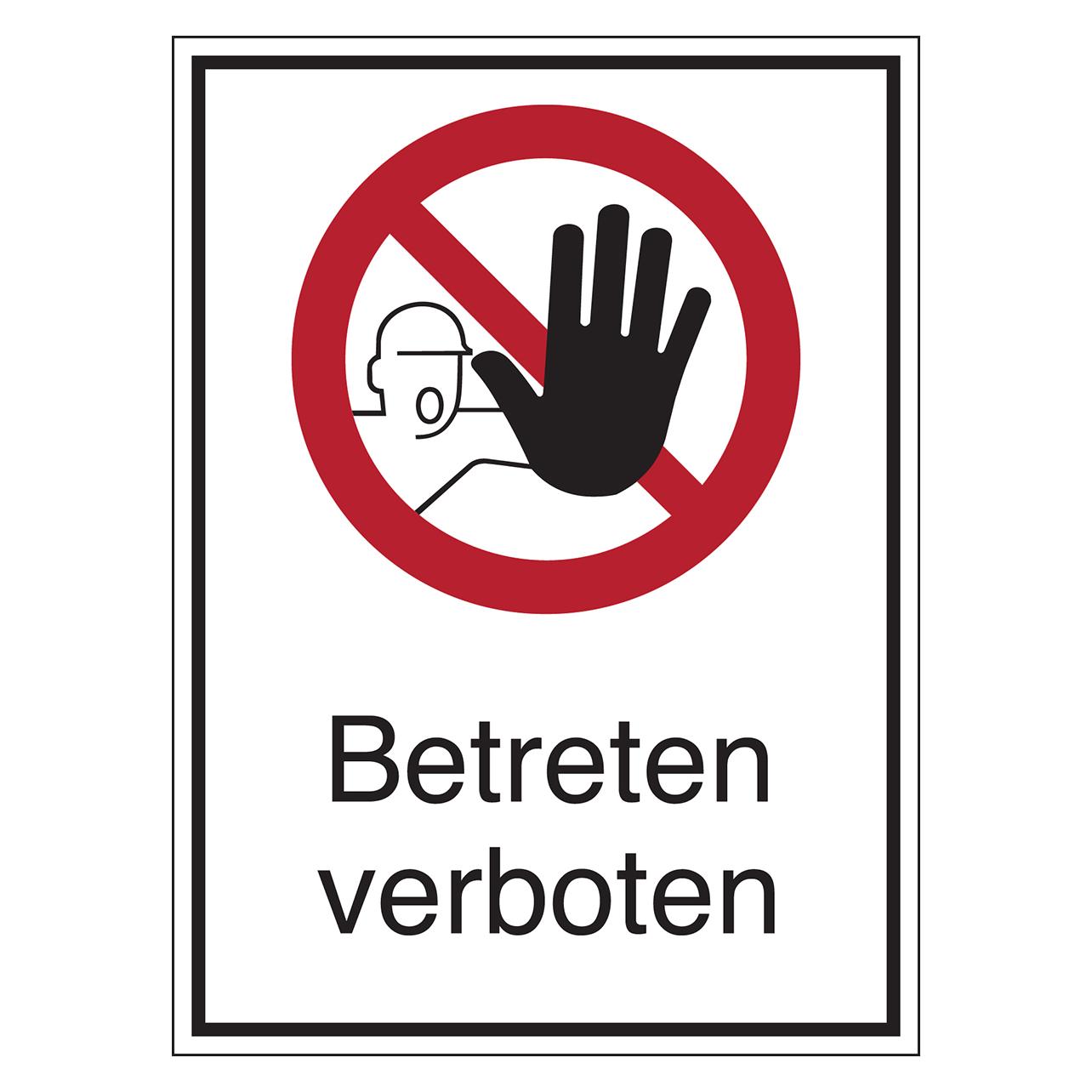 Brady STD-148-262X371-B7527, Verbotsschilder - Betreten verboten (801121)