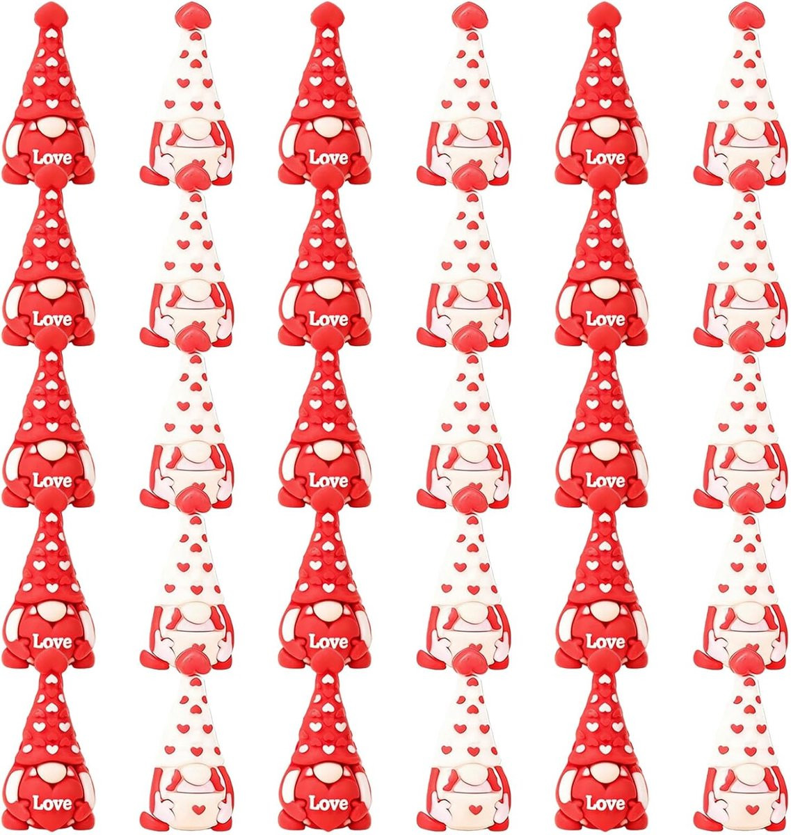 Set van 30 decoratieve mini beeldjes voor Valentijnsdag, 35 cm per stuk