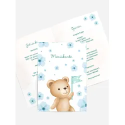 Menükarten Geburtstag selbst gestalten mit Spruch und Fotos im Onlinedesigner bei Meine-Kartenmanufaktur.de